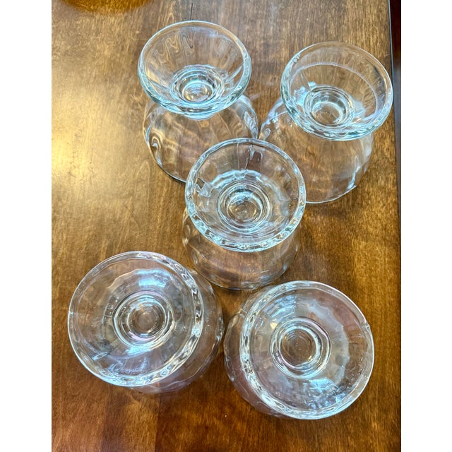 Transparent Libbey Glass Pedestal Bowls - Set of 5 For Sale - Image 8 of 12