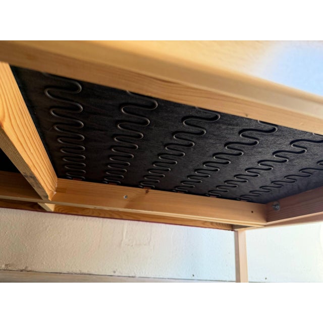 Purple Vintage Danish Stouby Loveseat MCM Sofa - Scandinavian Beech Frame Settee For Sale - Image 8 of 8