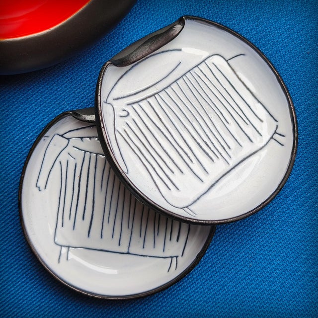 Ceramic Bowls by Jacques Innocenti for Vallauris, France, 1950s, Set of 2 For Sale - Image 16 of 18