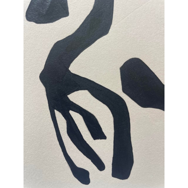 2026 "Racconto" Abstract Botanical Painting on Cotton Paper by Artist r.k. Red For Sale - Image 4 of 5