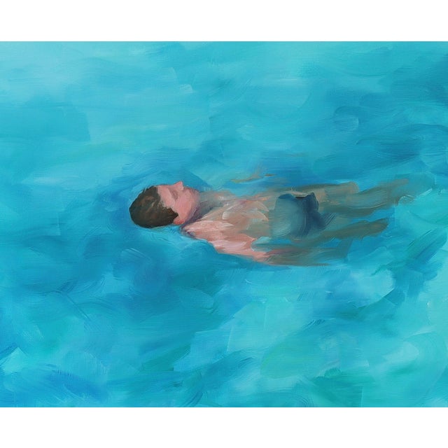 Contemporary "Floating" Oil Painting on Linen by Kory Alexander, Framed For Sale - Image 3 of 8