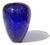 Late 20th Century Studio Heart Shape Flower Vase Art Glass Sapphire Blue With Glittery Copper Aventurine Flecks For Sale - Image 5 of 7