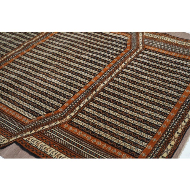 Cream Vintage Ghouchan Rug 3'9'' X 4'10'' For Sale - Image 8 of 11