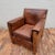 Early 20th Century Vintage French Art Deco Distressed Brown Leather Club Chair For Sale - Image 5 of 10