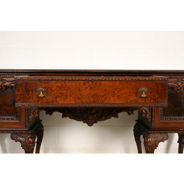 Brown Berkey & Gay Style Chippendale Carved Mahogany Sideboard or Bar Cabinet, Circa 1920s For Sale - Image 8 of 18