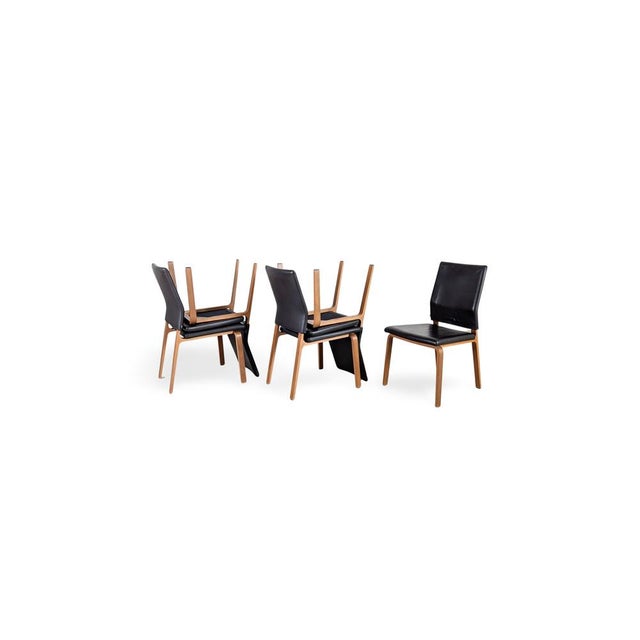 Wood Chair in Leather from COR, Set of 5 For Sale - Image 7 of 12