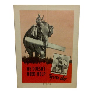 Vintage National Safety Council Poster For Sale