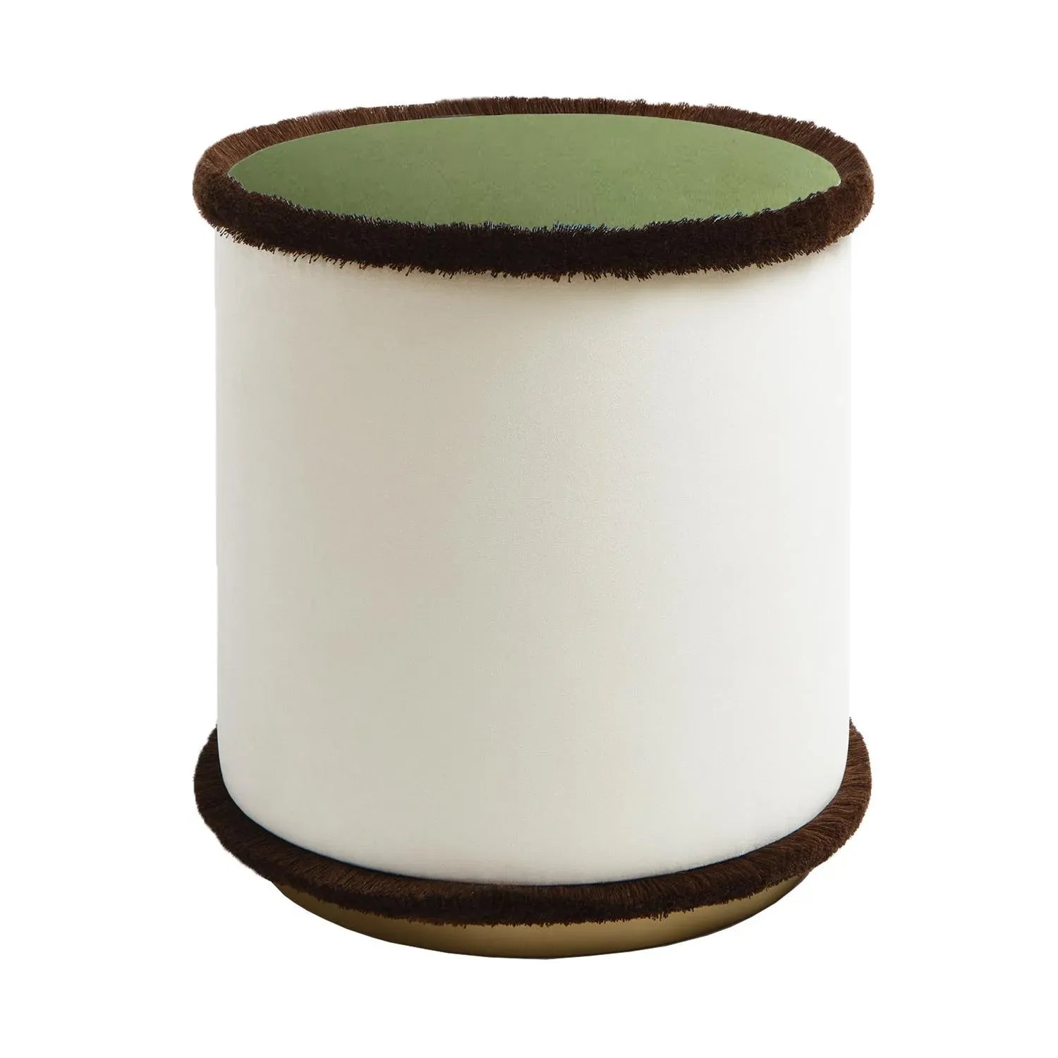 Il Pouf in Graphic Green White Brown from Lo Decor