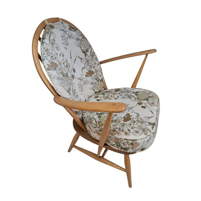 Vintage Armchair in Blonde Wood from Ercol For Sale - Image 15 of 18