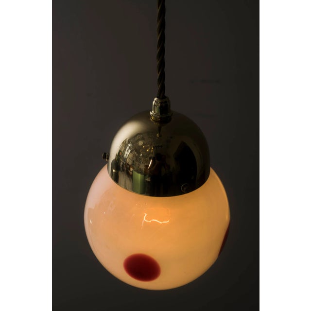 Gold Antique Viennese Hanging Lamp by Koloman Moser for Bakalowits & Söhne For Sale - Image 8 of 10