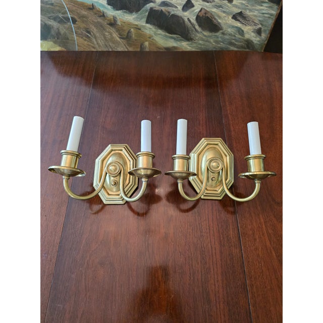 Hollywood Regency Vintage E F Caldwell Style Pair Sconces Mid Century Design For Sale - Image 3 of 7