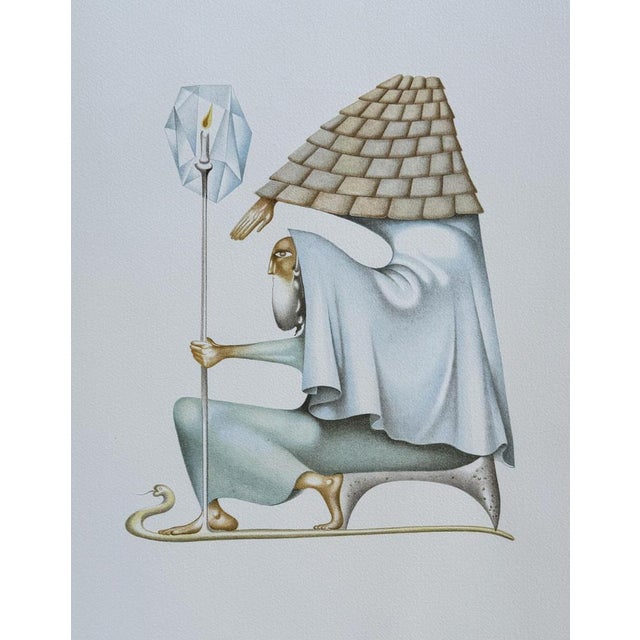 Jules Perahim (1914-2008) Experience, 1974 Original color lithograph (Printed in the Grapholith workshops) Signed in...