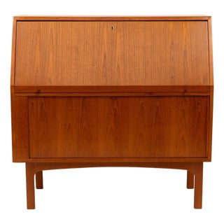 Vintage Danish Mid-Century Teak Secretary Desk by Bernhard Pedersen & Sons For Sale
