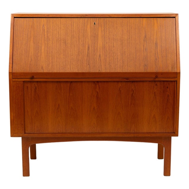 Vintage Danish Mid-Century Teak Secretary Desk by Bernhard Pedersen & Sons For Sale
