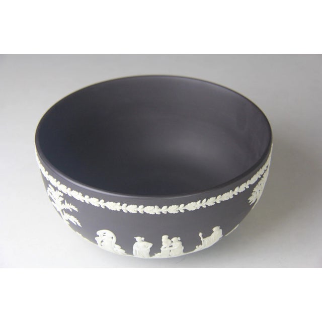 Add timeless neoclassical elegance to your collection with this **Vintage Wedgwood Black Jasperware Sacrifice Bowl**....
