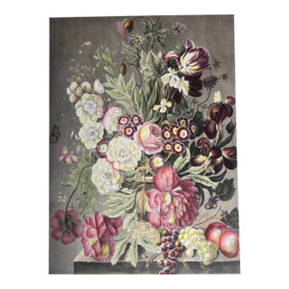 Unframed Chromolithograph Print of a Bouquet of Flowers by Joseph Nigg For Sale