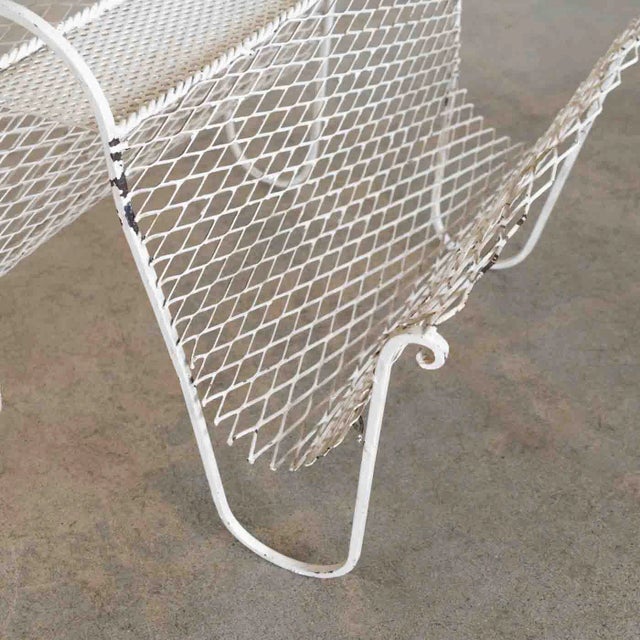 White 1950s French Magazine Rack in the Style of Mathieu Matégot For Sale - Image 8 of 9
