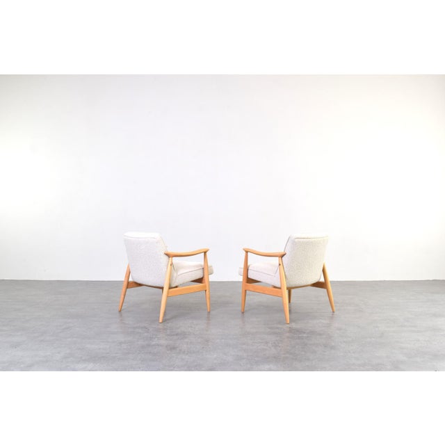 Mid-Century Modern Lounge Chairs by J. Kędziorek, 1960s, Set of 2 For Sale - Image 4 of 17
