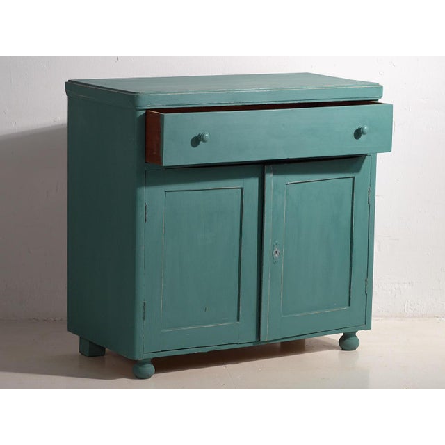 Antique Emerald Green Dresser, 1920s For Sale - Image 10 of 17