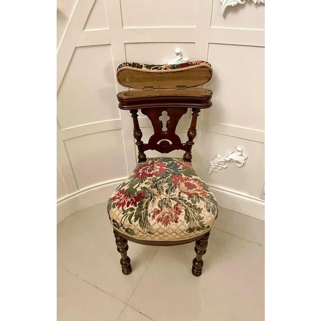 Antique Victorian Oak Side Chair For Sale - Image 12 of 12