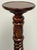 Beautifully carved mahogany plant stand pedestal. Chippendale style with heavily carved ball and claw feet, rope turned...