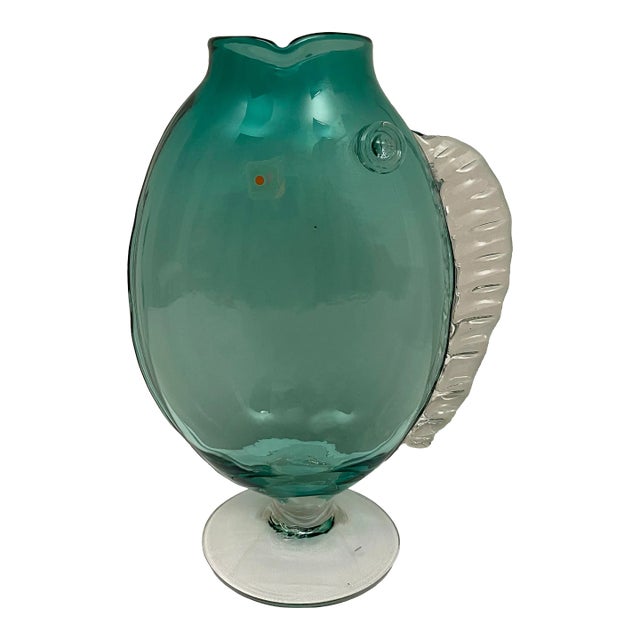 Vintage Hand Blown Glass Vase by Blenko Glass Co. For Sale