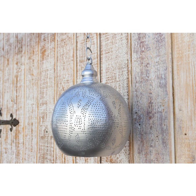 Arabesque Moorish Sphere Pendant Lantern For Sale - Image 4 of 11