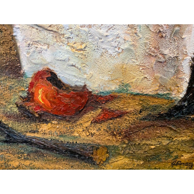Blue Mid 20th Century Surrealist Oil Painting For Sale - Image 8 of 15