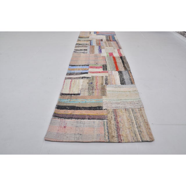 Oushak Turkish Handmade Vintage Runner For Sale - Image 4 of 7