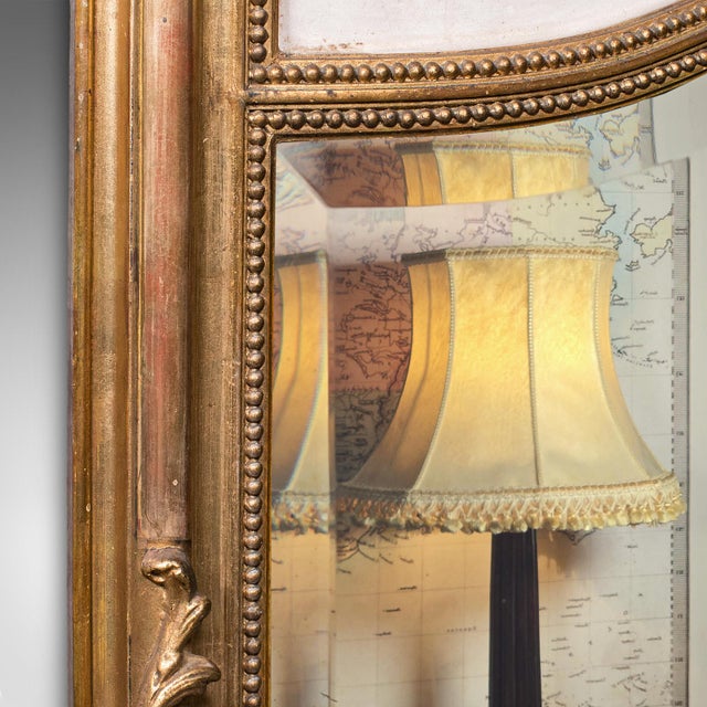 Gold Large Vintage Pier Mirror, French Giltwood, Rocaille, Louis XV Revival, Art Deco For Sale - Image 8 of 11