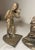 Bronze Pair of Antique Japanese Asian Solid Bronze Figural Man Lady Bookends Statues For Sale - Image 8 of 13