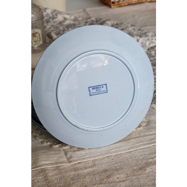 1920s Antique Mimosa Dinner Plates from U&C Sarreguemines, Set of 10 For Sale - Image 5 of 8