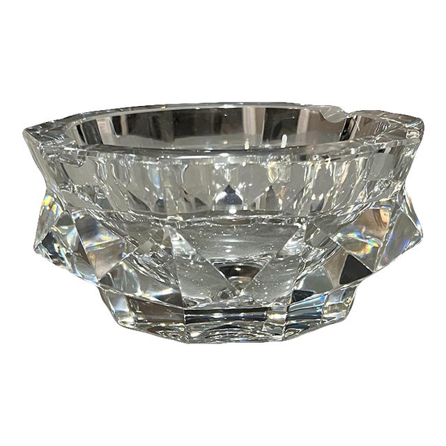 Baccarat Crystal Ashtray Beautiful Geometric Lead Crystal For Sale