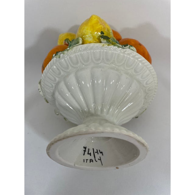 Mid 20th Century Petite Italian Lemons and Oranges Ceramic Topiary For Sale - Image 9 of 16