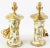 Asian Antique Pair of Decoupage and Painted Lamps For Sale - Image 3 of 3