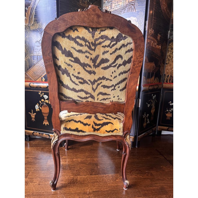 1950s Louis XV Chair in Scalamandre Tigre Upholstery For Sale In New York - Image 6 of 9