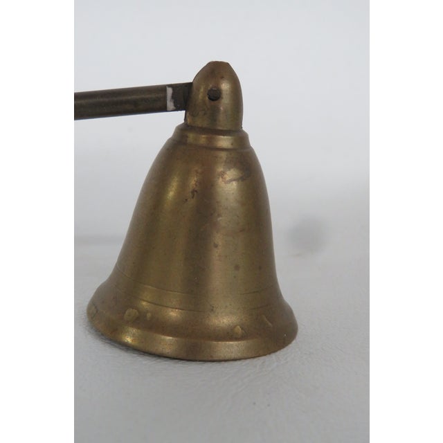 Long Wooden Handled Metal Bell Candle Snuffer 4596b For Sale - Image 4 of 12