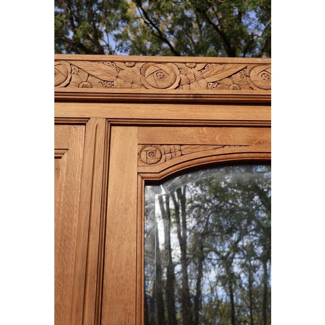 Vintage Art Deco Oak Wardrobe, 1930s For Sale - Image 4 of 10