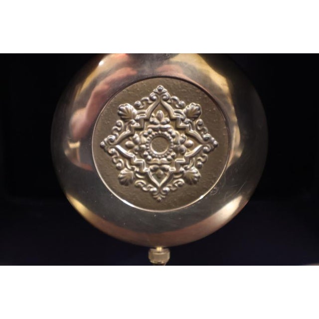 Wood 1980s Inlaid Italian Rococo Tiffany & Co Musical Mantel Clock With Matching Pedestal For Sale - Image 7 of 15