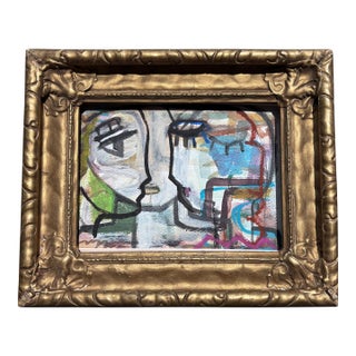 Contemporary Craig Greene Original Painting “When I’m With You” in Antique French Frame For Sale