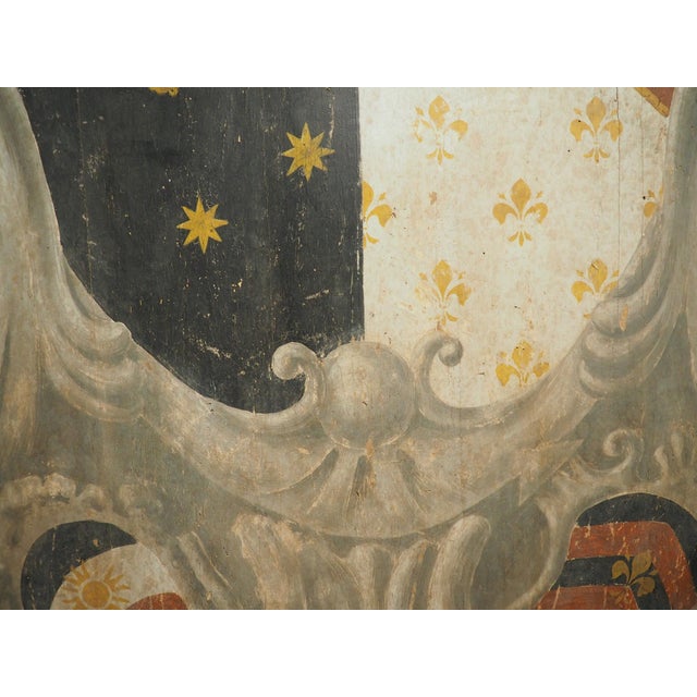 Large Scale Carved and Painted Italian Coat of Arms Panel From Florence, H-78.5 Inches For Sale - Image 10 of 12