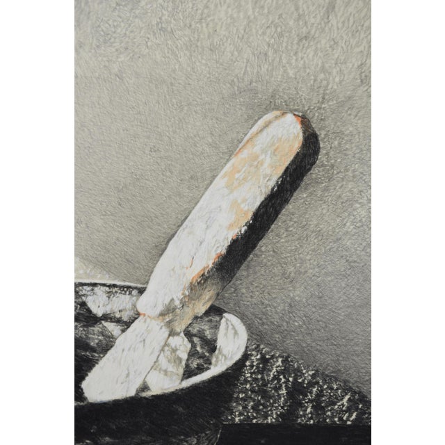 Reiner Schwarz, The Spatula, 1999, Charcoal and Crayon on Handmade Paper For Sale - Image 13 of 17