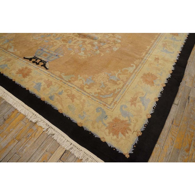 Salmon 1920s Chinese Art Deco Carpet For Sale - Image 8 of 9