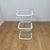 1990s Vintage Side Table in White Tubular Metal and Glass, 1970s For Sale - Image 5 of 10