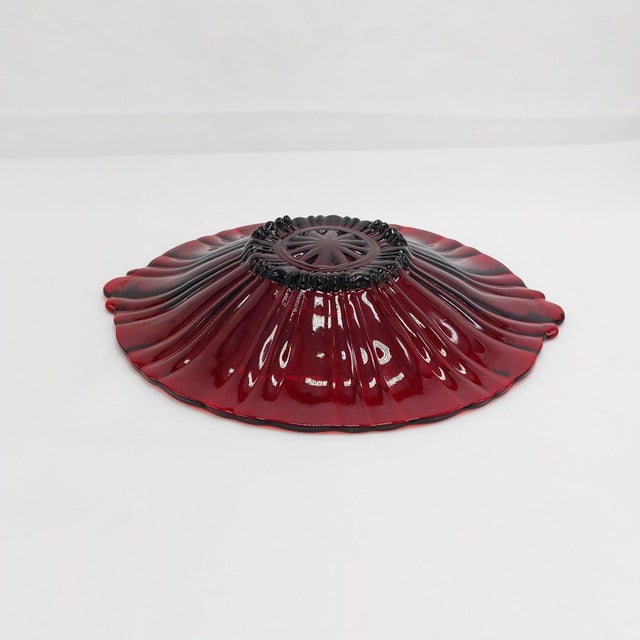 Hocking Old Cafe Royal Ruby Bowl W/ Tab Handles; C. 1938; 8 3/4 Inches For Sale - Image 10 of 12