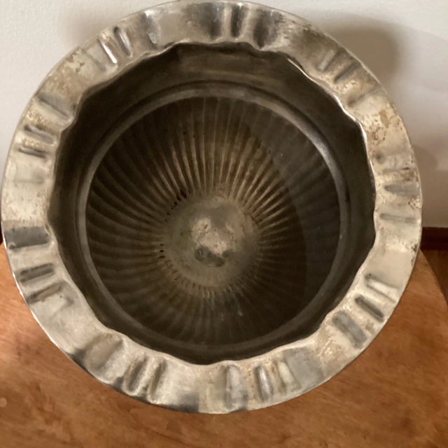 Traditional Mid 20th Century Silvered Metal Champagne Bucket India For Sale - Image 3 of 12