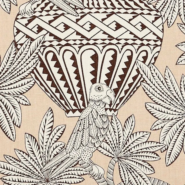 Traditional Sample - Schumacher Santarem Fabric in Neutral For Sale - Image 3 of 4