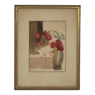Walter Pach Red Carnations, 1934 For Sale