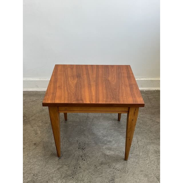 1950s 1950s Solid Walnut End Table For Sale - Image 5 of 7
