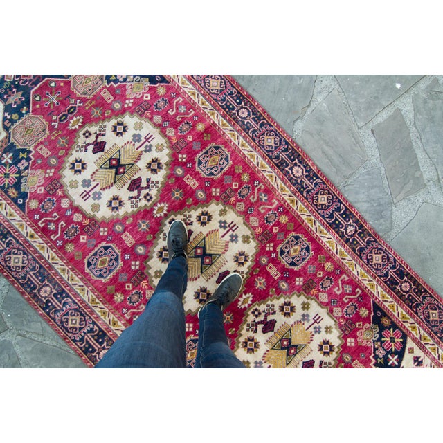 1940s Vintage Anatolian Red Wool Wide Hand-Knotted Rug For Sale - Image 4 of 11